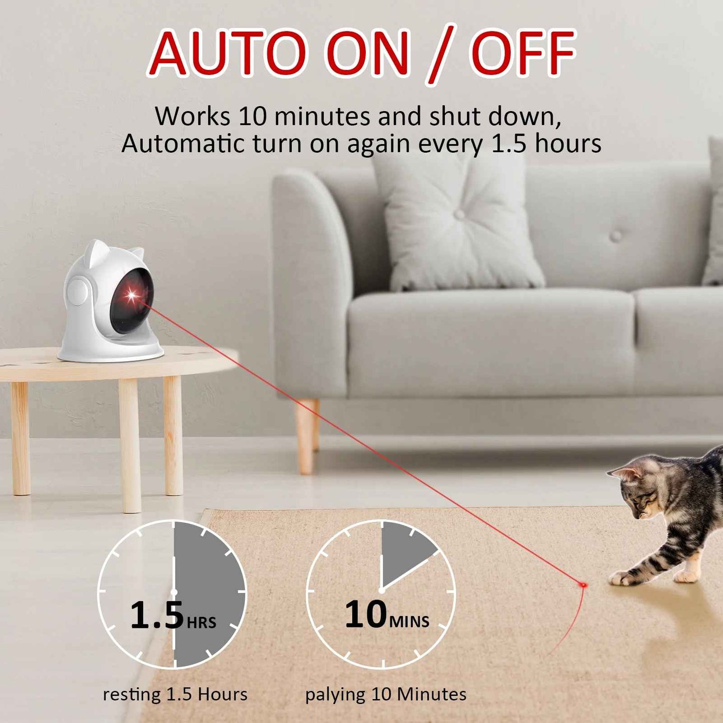 Otomatik Lazer Kedi Oyuncağı