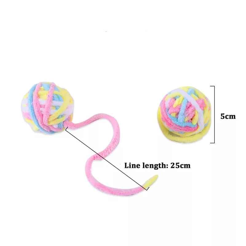 Colorful Soft Cat Toy - Fun Ball Set