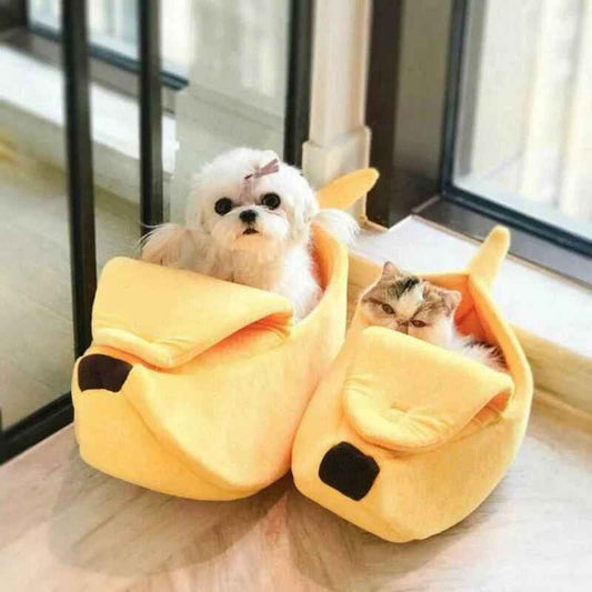 Fun Banana Shaped Pet Beds