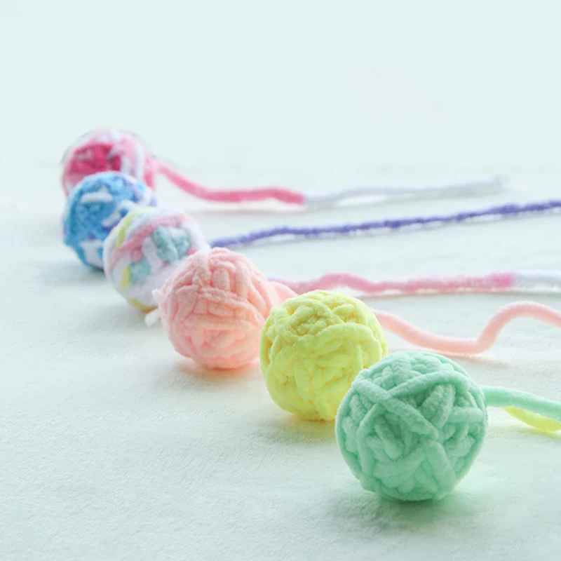 Colorful Soft Cat Toy - Fun Ball Set