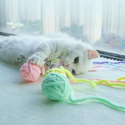 Colorful Soft Cat Toy - Fun Ball Set